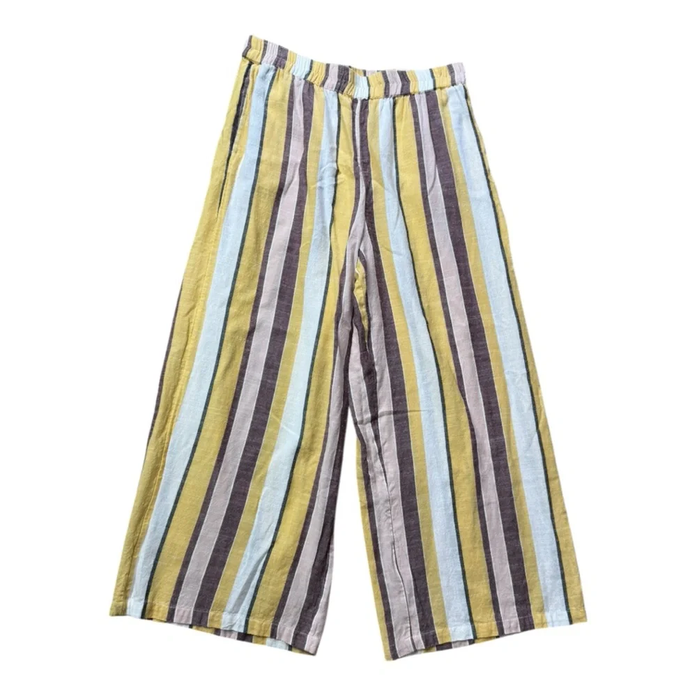 Anthropologie Seafolly Talia Striped Cropped Pants size M - Picture 3 of 11